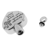 Maxbell 2 Pcs Stainless Steel Heart Shape Pet Urn Ashes Pendant Memorial Cremation