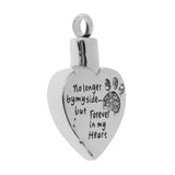 Maxbell 2 Pcs Stainless Steel Heart Shape Pet Urn Ashes Pendant Memorial Cremation