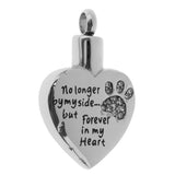 Maxbell 2 Pcs Stainless Steel Heart Shape Pet Urn Ashes Pendant Memorial Cremation