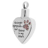 Maxbell 2 Pcs Stainless Steel Heart Shape Pet Urn Ashes Pendant Memorial Cremation
