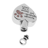 Maxbell 2 Pcs Stainless Steel Heart Shape Pet Urn Ashes Pendant Memorial Cremation