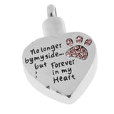 Maxbell 2 Pcs Stainless Steel Heart Shape Pet Urn Ashes Pendant Memorial Cremation