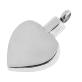 Maxbell 2 Pcs Stainless Steel Heart Shape Pet Urn Ashes Pendant Memorial Cremation