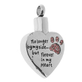 Maxbell 2 Pcs Stainless Steel Heart Shape Pet Urn Ashes Pendant Memorial Cremation