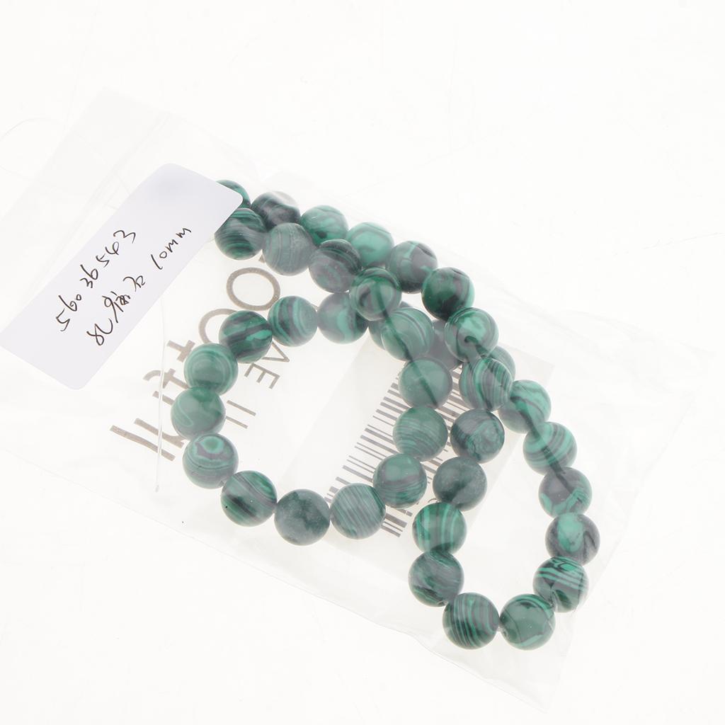 Maxbell Maxbell Handmade Gem Semi Precious Gemstone Loose Round Beads Stretch Bracelet 10mm