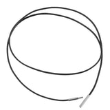 Maxbell 2 Pieces 1mm Black Wax Cord Stainless Steel Push Bayonet Clasp Necklace DIY