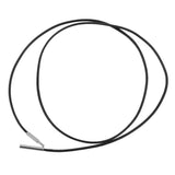 Maxbell 2 Pieces 1mm Black Wax Cord Stainless Steel Push Bayonet Clasp Necklace DIY