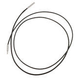Maxbell 2 Pieces 1mm Black Wax Cord Stainless Steel Push Bayonet Clasp Necklace DIY
