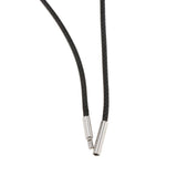 Maxbell 2 Pieces 1.5mm 1mm Black Wax Cord Rope Push Bayonet Clasp DIY Necklace 18''