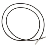 Maxbell 2 Pieces 1.5mm 1mm Black Wax Cord Rope Push Bayonet Clasp DIY Necklace 18''