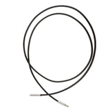 Maxbell 2 Pieces 1.5mm 1mm Black Wax Cord Rope Push Bayonet Clasp DIY Necklace 18''