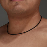 Maxbell Black Enamel Openable Ash Urn Pendant and Necklace Wax Cords Jewelry Set