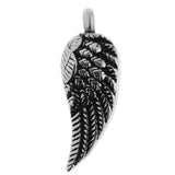 Maxbell Stainless Steel Cremation Keepsake Memorial Ashes Angel Wing Urn Pendant - Aladdin Shoppers
