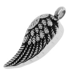 Maxbell Stainless Steel Cremation Keepsake Memorial Ashes Angel Wing Urn Pendant - Aladdin Shoppers