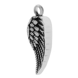 Maxbell Stainless Steel Cremation Keepsake Memorial Ashes Angel Wing Urn Pendant - Aladdin Shoppers