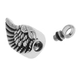 Maxbell Stainless Steel Cremation Keepsake Memorial Ashes Angel Wing Urn Pendant - Aladdin Shoppers