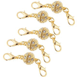 10 Pieces Crystal Round 8mm Ball Lobster Clasp Hook Magnetic Jewelry Making