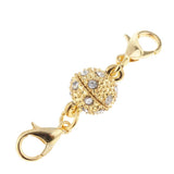 10 Pieces Crystal Round 8mm Ball Lobster Clasp Hook Magnetic Jewelry Making