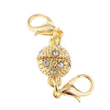10 Pieces Crystal Round 8mm Ball Lobster Clasp Hook Magnetic Jewelry Making