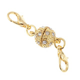10 Pieces Crystal Round 8mm Ball Lobster Clasp Hook Magnetic Jewelry Making
