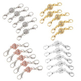 10 Pieces Crystal Round 8mm Ball Lobster Clasp Hook Magnetic Jewelry Making