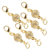 10 Pieces Crystal Round 8mm Ball Lobster Clasp Hook Magnetic Jewelry Making