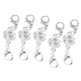 10 Pieces Crystal Round 8mm Ball Lobster Clasp Hook Magnetic Jewelry Making
