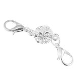 10 Pieces Crystal Round 8mm Ball Lobster Clasp Hook Magnetic Jewelry Making
