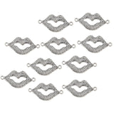 Maxbell 10 Pcs Alloy Charms Pendant Mouth Shaped Pendant for DIY Jewelry Findings