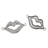 Maxbell 10 Pcs Alloy Charms Pendant Mouth Shaped Pendant for DIY Jewelry Findings