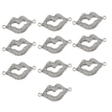 Maxbell 10 Pcs Alloy Charms Pendant Mouth Shaped Pendant for DIY Jewelry Findings