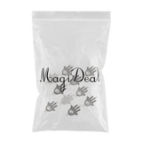 Maxbell 10 Pcs Tibetan Silver Hand Shape Charms Jewelry DIY Making Connector Alloy