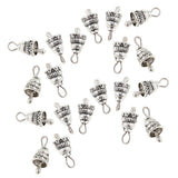 Maxbell 20Pcs DIY Handmade Vintage Alloy Small Tibetan Silver Bell Pendants Crafts