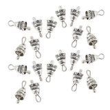 Maxbell 20Pcs DIY Handmade Vintage Alloy Small Tibetan Silver Bell Pendants Crafts