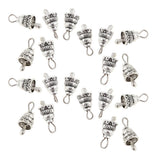Maxbell 20Pcs DIY Handmade Vintage Alloy Small Tibetan Silver Bell Pendants Crafts