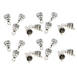 Maxbell 20Pcs DIY Handmade Vintage Alloy Small Tibetan Silver Bell Pendants Crafts