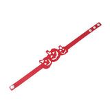 Maxbell Gothic PU Leather Halloween Pumpkin Lantern Choker Collar Necklace Red
