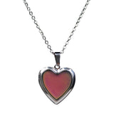 Maxbell 2 Pieces Heart Mood Photo Frame Change Color Emotion Feeling Unisex Necklace