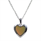 Maxbell 2 Pieces Heart Mood Photo Frame Change Color Emotion Feeling Unisex Necklace