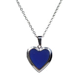Maxbell 2 Pieces Heart Mood Photo Frame Change Color Emotion Feeling Unisex Necklace