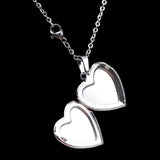 Maxbell 2 Pieces Heart Mood Photo Frame Change Color Emotion Feeling Unisex Necklace