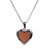 Maxbell 2 Pieces Heart Mood Photo Frame Change Color Emotion Feeling Unisex Necklace