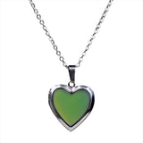 Maxbell 2 Pieces Heart Mood Photo Frame Change Color Emotion Feeling Unisex Necklace
