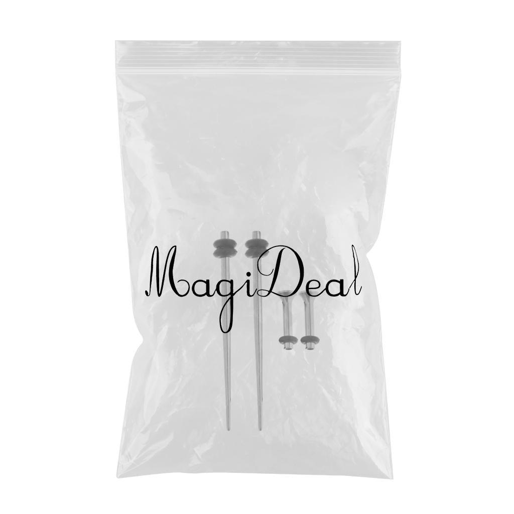 Maxbell Maxbell 4 Pieces Ear Gauges Stretching Kit Stainless Steel Flare Plug Tapper  1.6mm