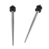 Maxbell 4 Pieces Ear Gauges Stretching Kit Stainless Steel Flare Plug Tapper 2mm - Aladdin Shoppers