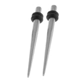 Maxbell 4 Pieces Ear Gauges Stretching Kit Stainless Steel Flare Plug Tapper 2.4mm - Aladdin Shoppers