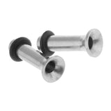 Maxbell 4 Pieces Ear Gauges Stretching Kit Stainless Steel Flare Plug Tapper 2.4mm - Aladdin Shoppers