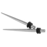 Maxbell 4 Pieces Ear Gauges Stretching Kit Stainless Steel Flare Plug Tapper 2.4mm - Aladdin Shoppers