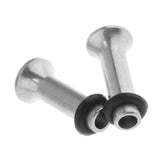 Maxbell 4 Pieces Ear Gauges Stretching Kit Stainless Steel Flare Plug Tapper 2.4mm - Aladdin Shoppers