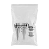 Maxbell 4 Pieces Ear Gauges Stretching Kit Stainless Steel Flare Plug Tapper 10mm - Aladdin Shoppers